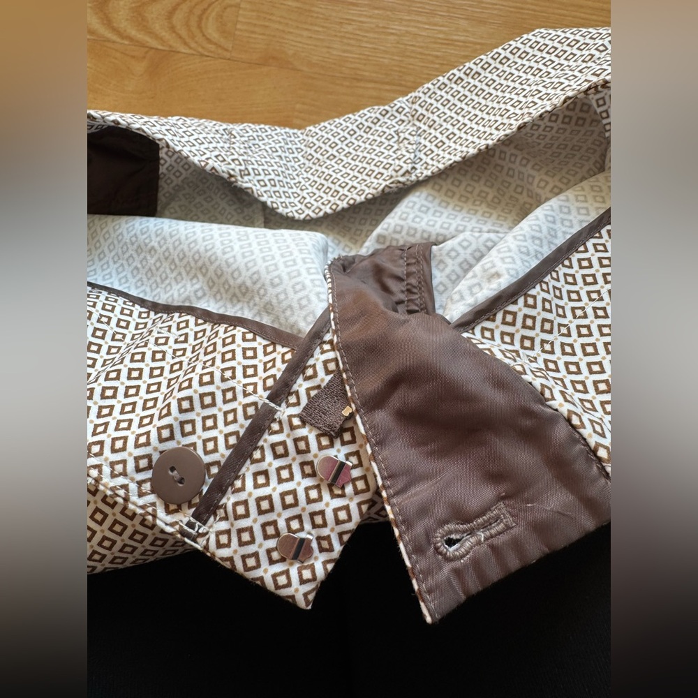 Talbots Hampshire Ankle Patterned Brown and Cream Ankle Pants Office Work Chic - Picture 4 of 5